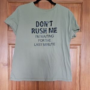 Casual Green Graphic Tee